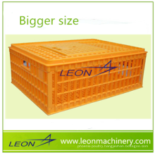 Leon popular durable plastic transfer crate cage box for poultry chicken